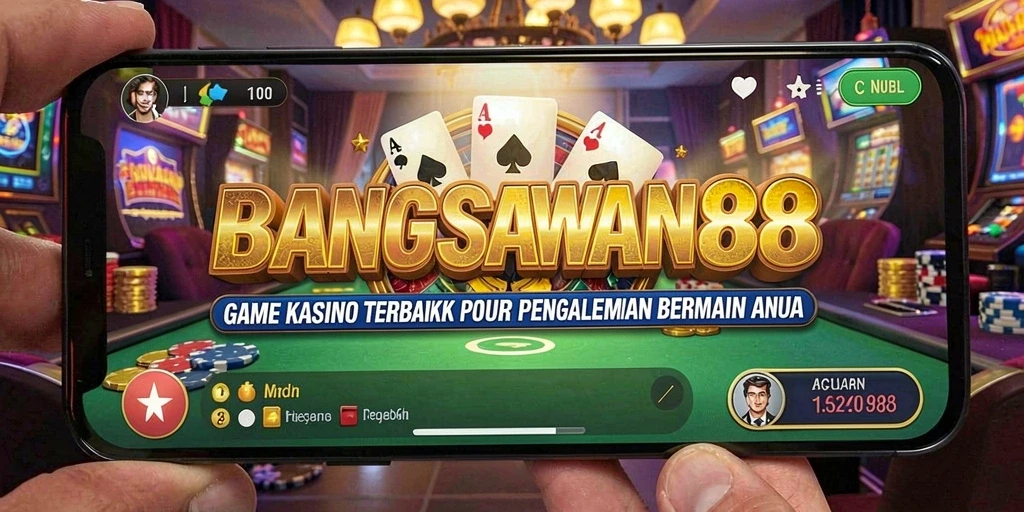 Tampilan menarik dari gameplay kasino di BANGSAWAN88.