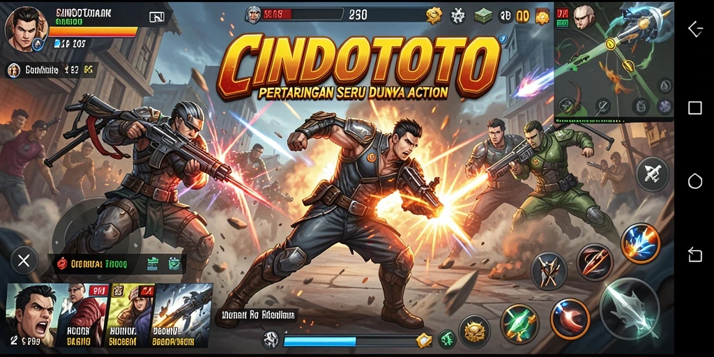 Tampilan gameplay CINDOTOTO yang penuh aksi dan mendebarkan.