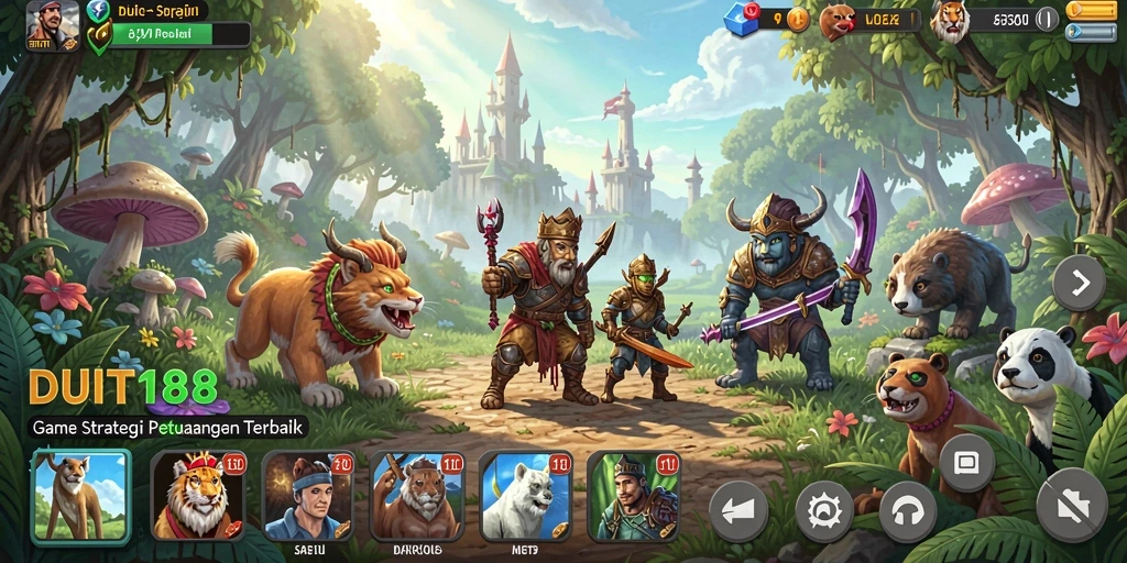 Tampilan gameplay DUIT188 dengan strategi SLG yang mendalam.