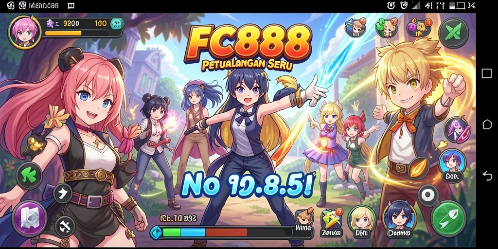 Tangkapan layar FC888 menampilkan aksi seru dalam dunia anime.