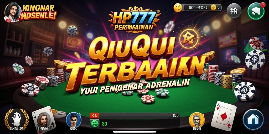 Tangkapan layar HP777 menunjukkan momen seru dalam permainan QiuQiu.