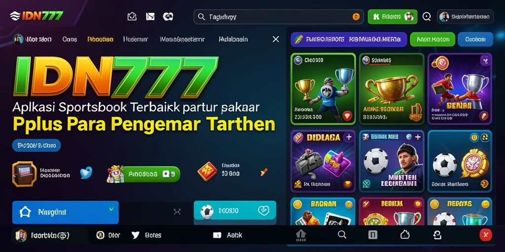 Tampilan antarmuka menarik dari game Sportsbook IDN777.