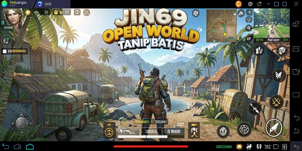 Gameplay JIN69 yang menampilkan petualangan dalam dunia Open World.