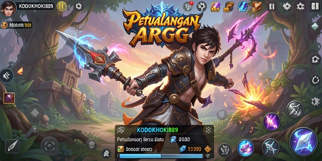 Tampilan gameplay menarik di dunia ARPG KODOKHOKI889.