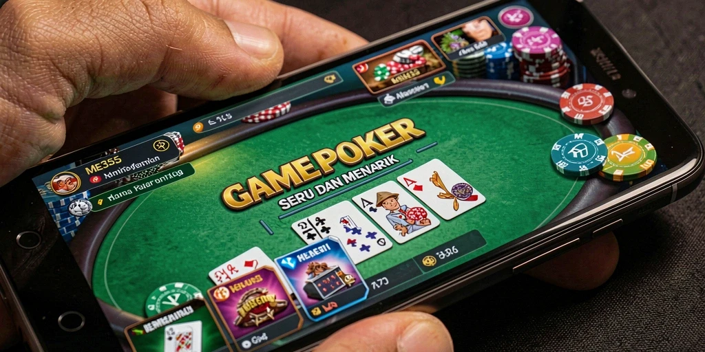 Tampilan gameplay seru di ME355 yang menampilkan duel Poker.