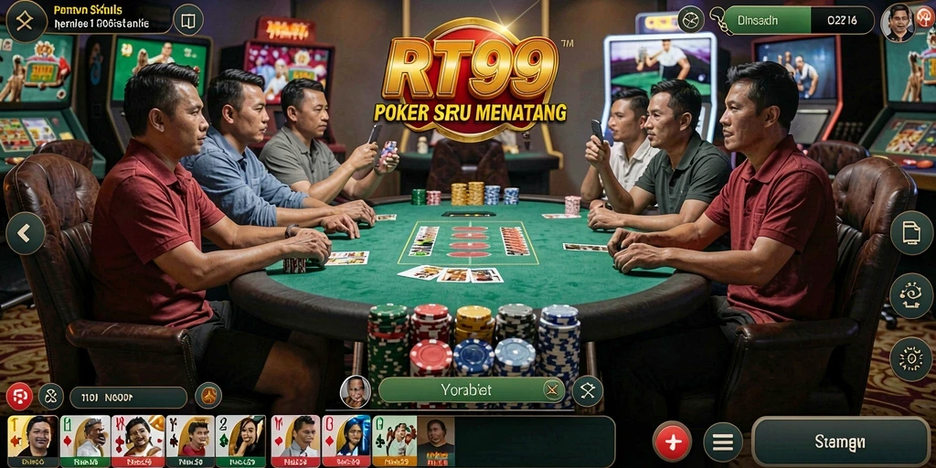 Tampilan menarik dari gameplay Poker di RT99.
