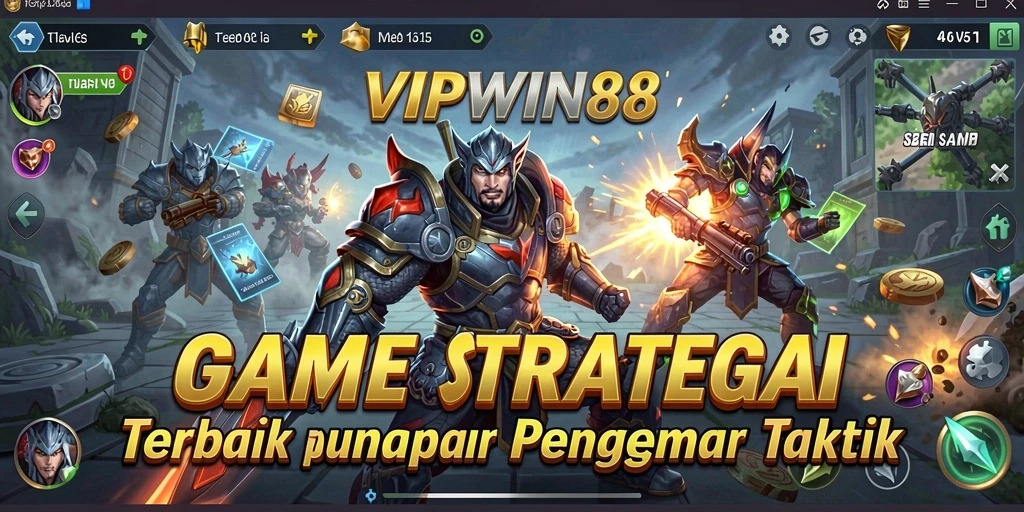 Tangkapan layar menampilkan strategi pertempuran mendebarkan di VIPWIN88.