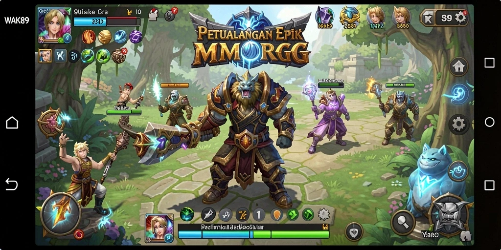 Tampilan gameplay menakjubkan WAK89 dalam dunia MMORPG.